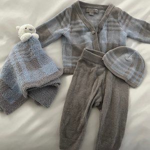 Barefoot Dreams Sweater & Pants with Hat & Lovey